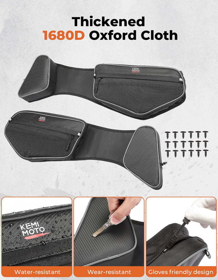 1Pair Door Bags with Knee Pads for Can Am Commander - Kemimoto