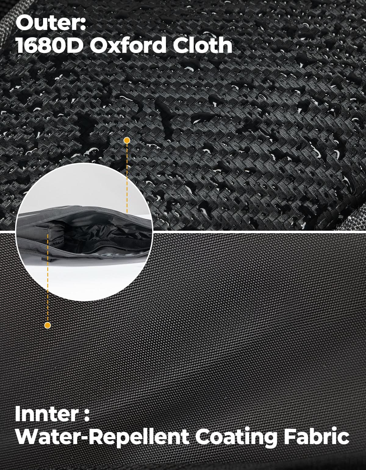 Door Bags 1680D Storage Bag with Knee Pads for Polaris RZR 200 EFI 2022-2025 - Kemimoto