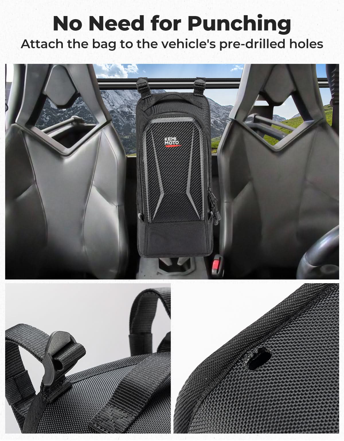 Can-Am Commander / Maverick Trail / Maverick Sport Center Console Storage Bag（2011–2023） - Kemimoto