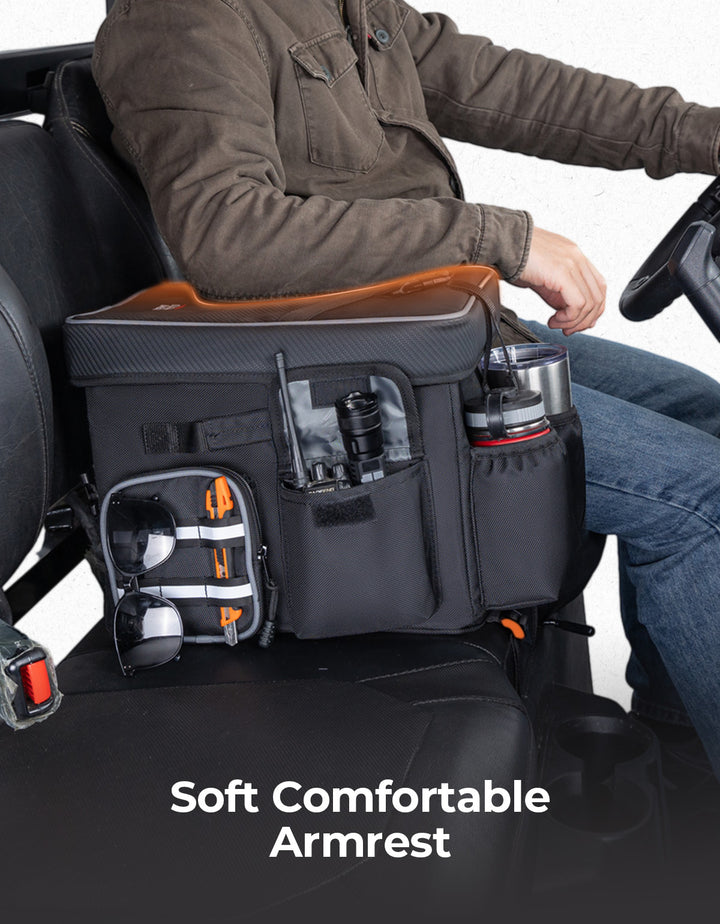 18L UTV Center Console Bench Seat Box for Can-Am Polaris CFMOTO - Kemimoto