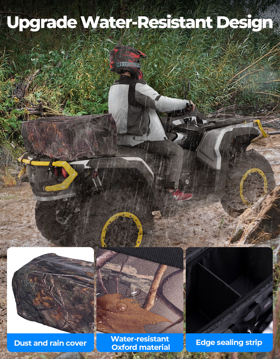 83L ATV Cargo Bag w/ cooler bag for Polaris Can-Am Kawasaki Arctic Cat CFMOTO - Kemimoto