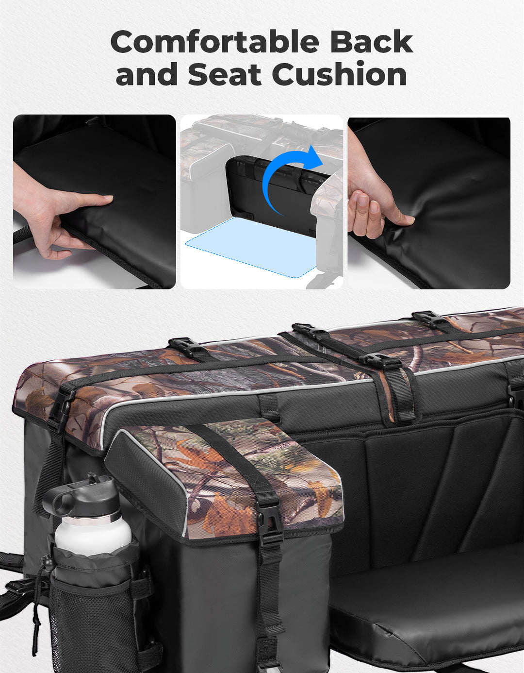 83L ATV Cargo Bag w/ cooler bag for Polaris Can-Am Kawasaki Arctic Cat CFMOTO - Kemimoto