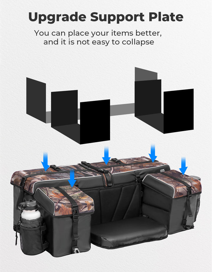 83L ATV Cargo Bag w/ cooler bag for Polaris Can-Am Kawasaki Arctic Cat CFMOTO - Kemimoto