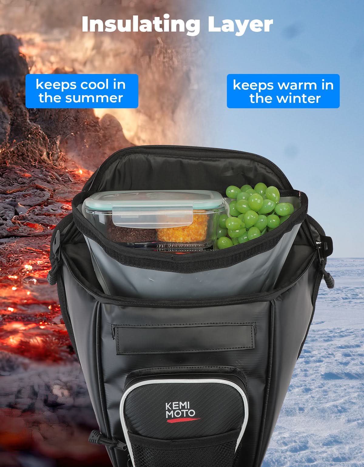 2-in-1 Cooler Storage Bag for Polaris RZR XP 1000, 900, 800, 570 - Kemimoto