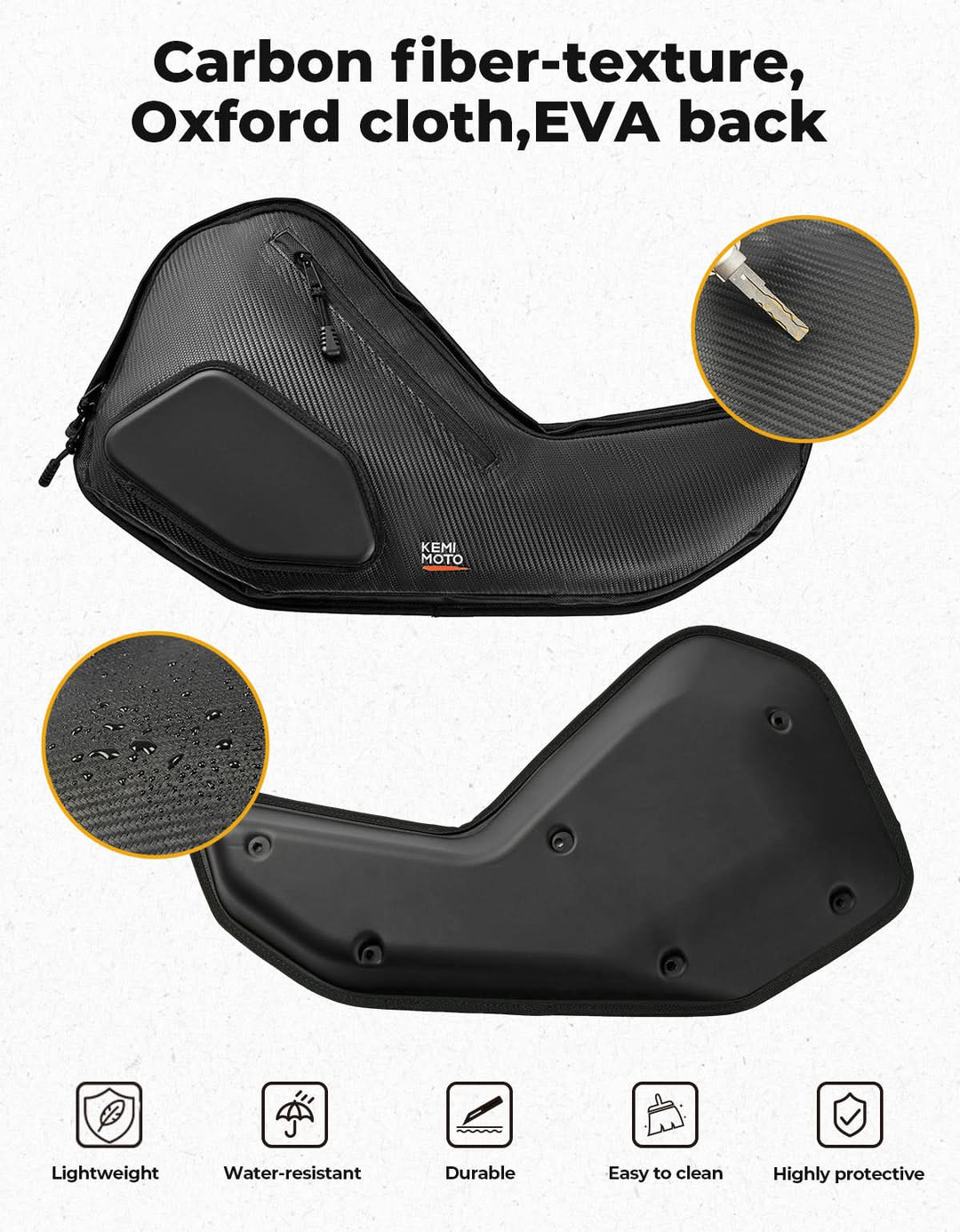 6 Q Front Door Bags with Knee Pads for 2025 Polaris RZR