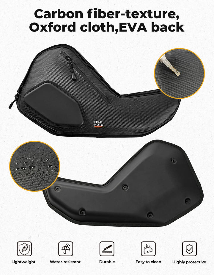 6 Q Front Door Bags with Knee Pads for 2025 Polaris RZR