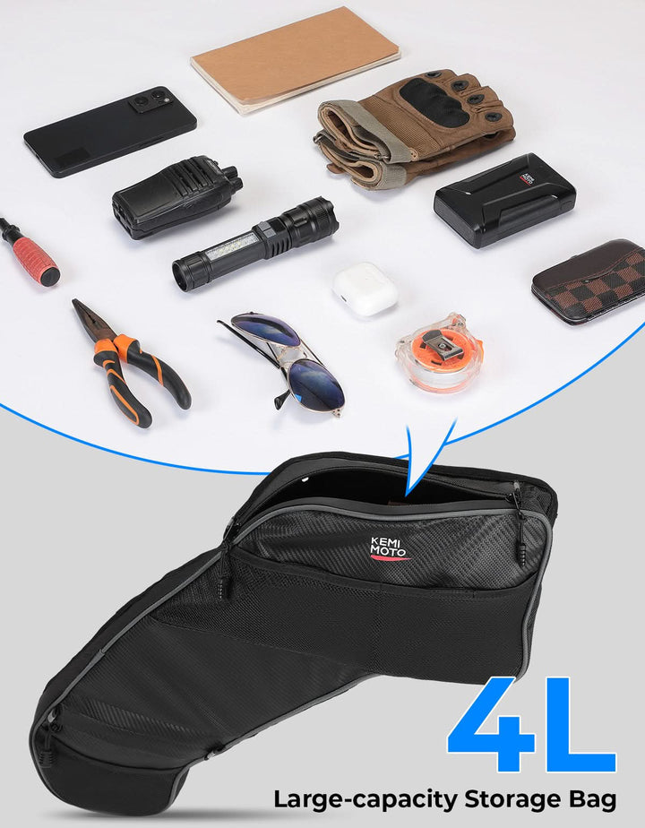 UTV Rear Door Bags with Knee Pad for Polaris General 4 1000 /XP 4 1000 2017-2025 - Kemimoto