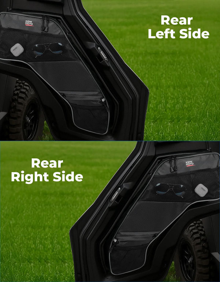 UTV Rear Door Bags with Knee Pad for Polaris General 4 1000 /XP 4 1000 2017-2025 - Kemimoto
