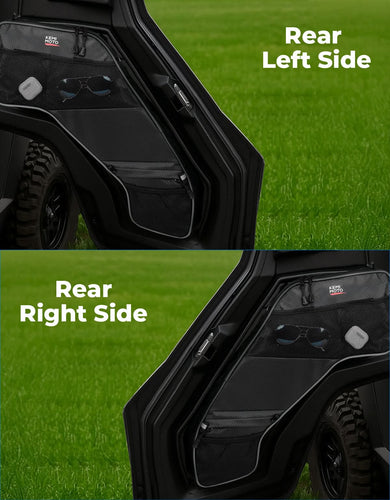 UTV Rear Door Bags with Knee Pad for Polaris General 4 1000 /XP 4 1000 2017-2025 - Kemimoto