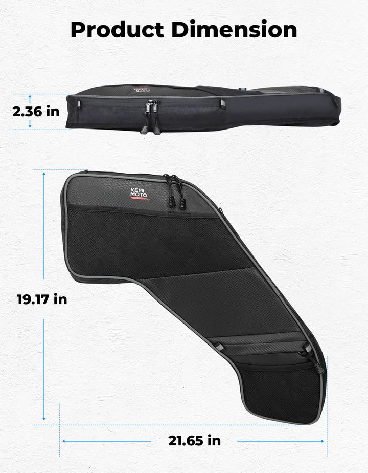 UTV Rear Door Bags with Knee Pad for Polaris General 4 1000 /XP 4 1000 2017-2025 - Kemimoto