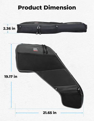 UTV Rear Door Bags with Knee Pad for Polaris General 4 1000 /XP 4 1000 2017-2025 - Kemimoto