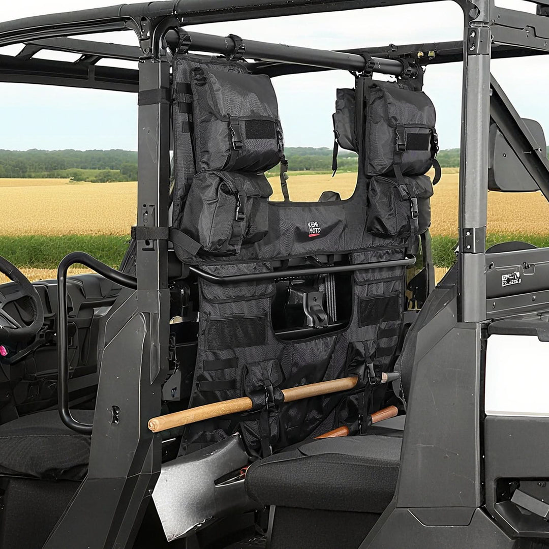 UTV Tool Bag Rack Heavy Duty Canvas Seat Back Rack for Polaris Ranger | Can Am | CFMOTO - Kemimoto