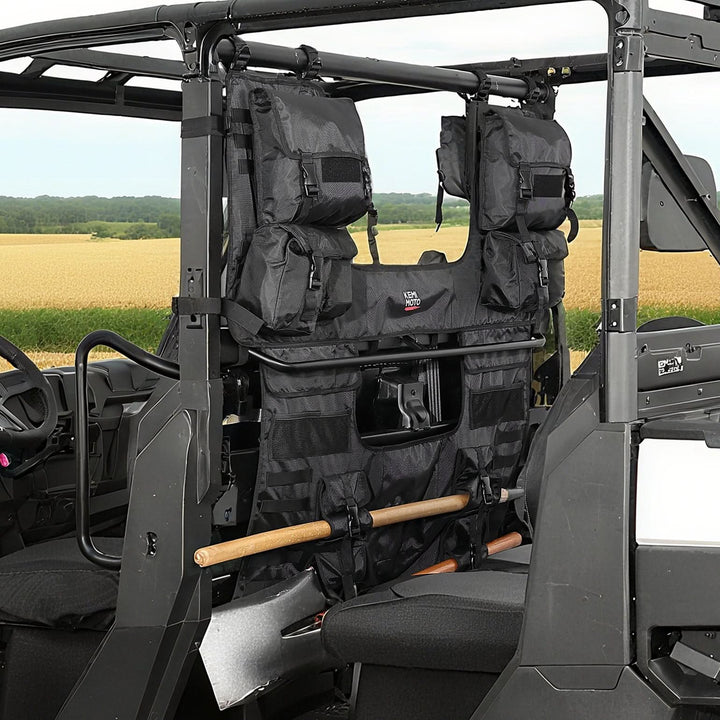 UTV Tool Bag Rack Heavy Duty Canvas Seat Back Rack for Polaris Ranger | Can Am | CFMOTO - Kemimoto