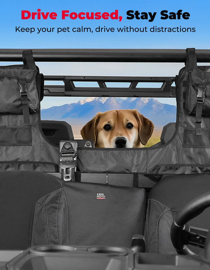 UTV Tool Bag Rack Heavy Duty Canvas Seat Back Rack for Polaris Ranger | Can Am | CFMOTO - Kemimoto