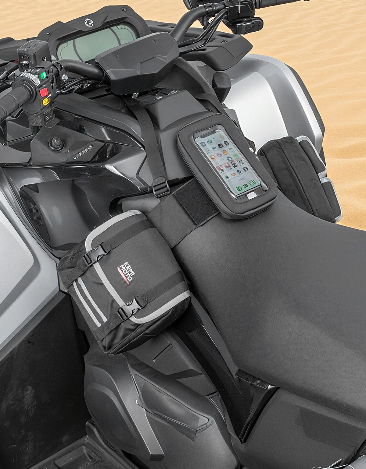ATV Motorcycle Snowmobile Tank & Saddle Bag for Polaris Sportsman, Can-Am Outlander, CFMOTO CForce, Honda FourTrax/ Grizzly - Kemimoto