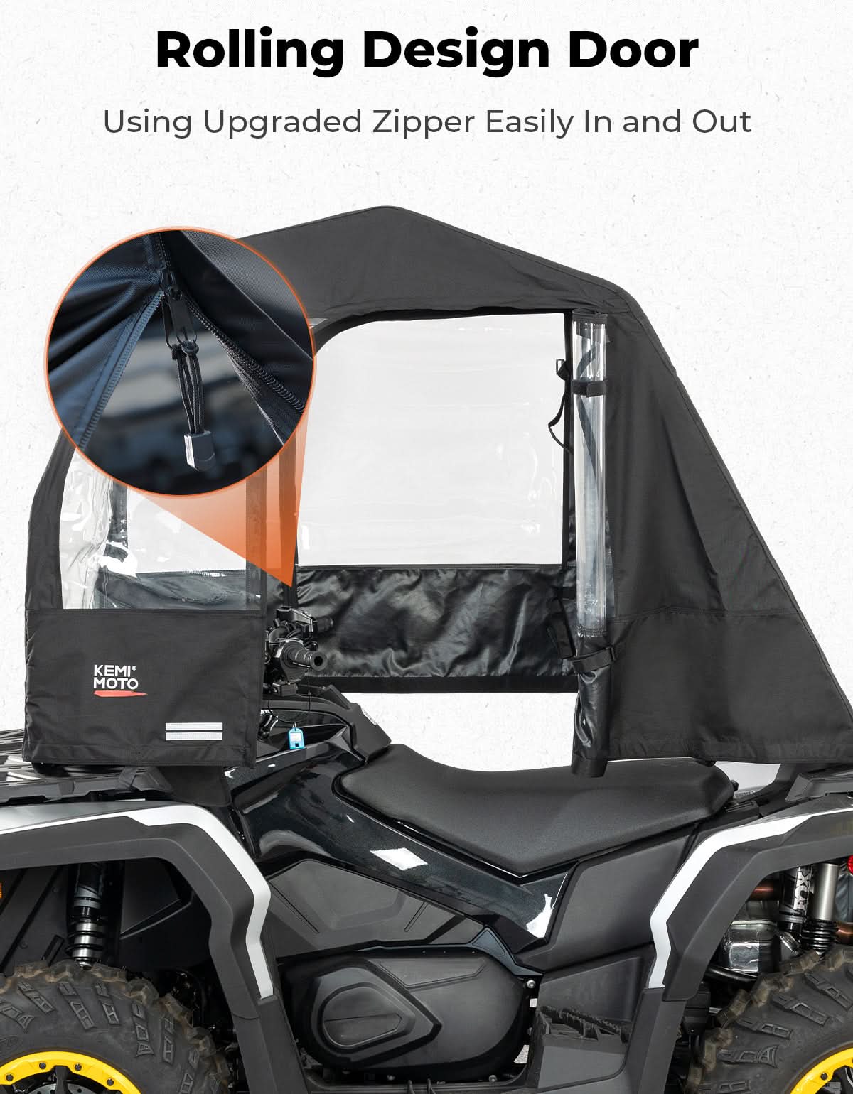 Universal ATV Cab Enclosure for Polaris|Can-Am|Kawasaki|CFMOTO - Kemimoto