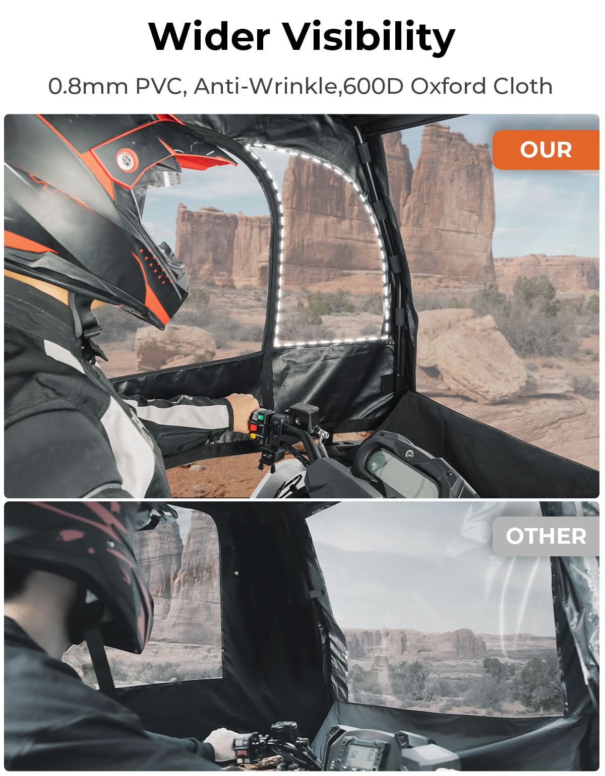 Universal ATV Cab Enclosure for Polaris|Can-Am|Kawasaki|CFMOTO - Kemimoto