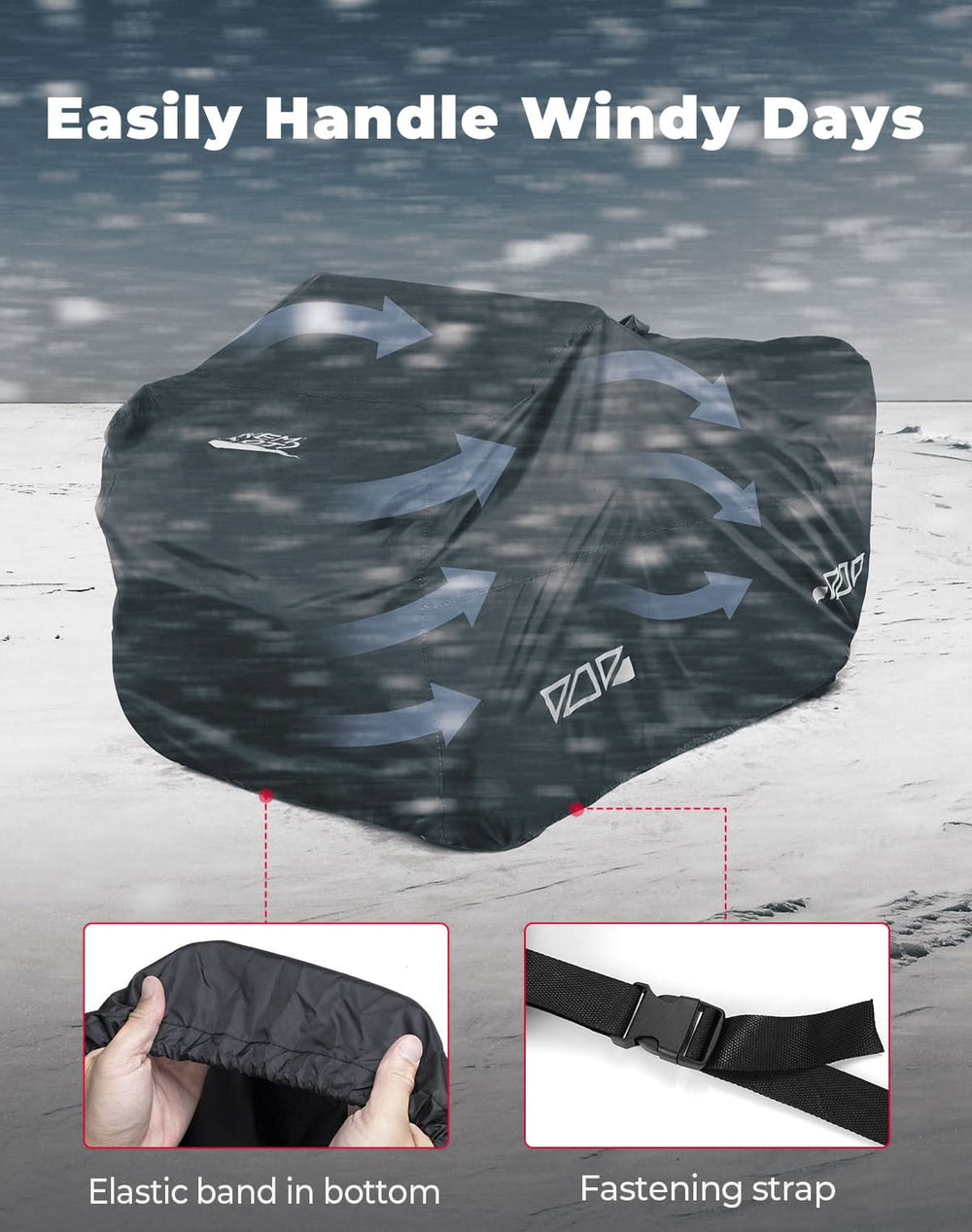 Universal ATV Waterproof Cover 90'' X 43'' X 46'' - Kemimoto