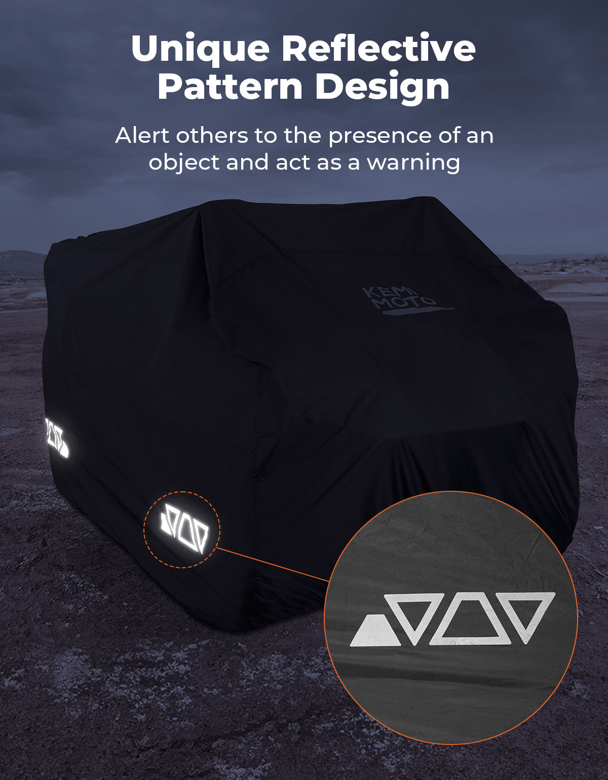 Universal ATV Waterproof Cover 96'' X 49'' X 47'' 300D Oxford fabric - Kemimoto