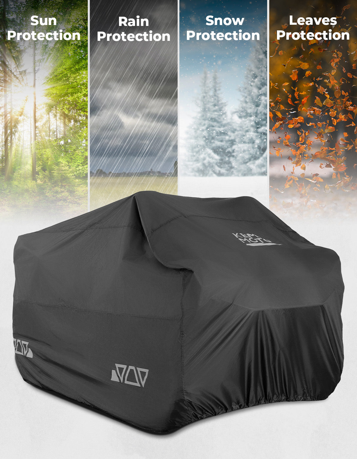 Universal ATV Waterproof Cover 96'' X 49'' X 47'' 300D Oxford fabric - Kemimoto