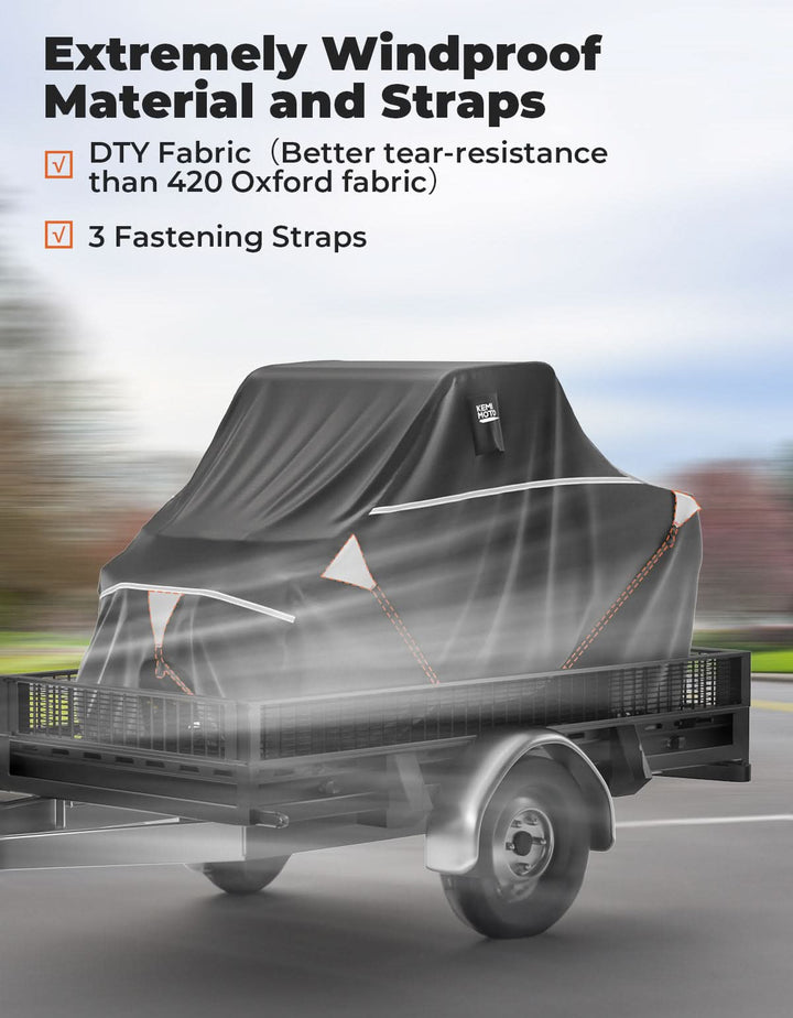 2-Seater UTV Trailering Cover for Ranger,Defender, Uforce, Mule - Kemimoto