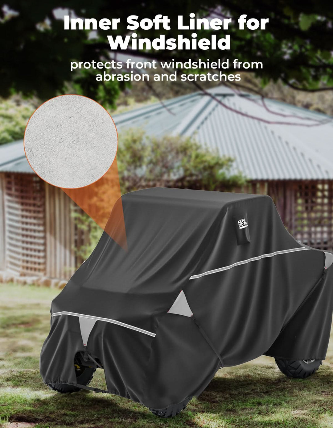 2-Seater UTV Trailering Cover for Ranger,Defender, Uforce, Mule - Kemimoto