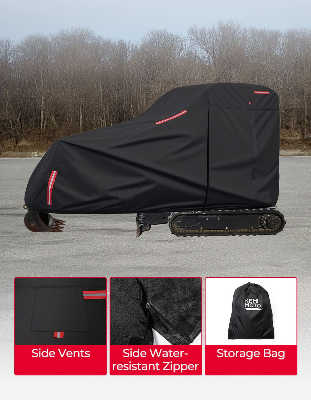 Mini Excavator Cover for Kubota U17, KX018-4 & Bobcat E17/E19/E20 - Kemimoto
