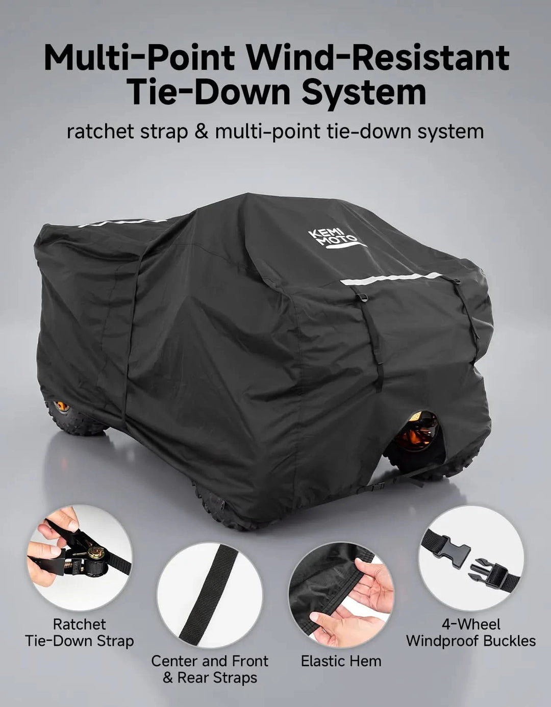 600D Trailerable ATV Cover for Polaris Sportsman 570 / 850