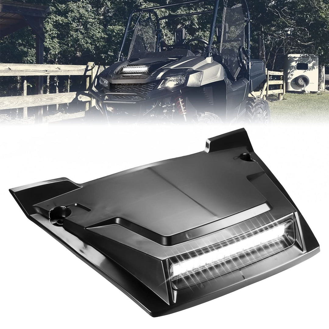 LED Turbo Hood Scoop for Pioneer 700 2P 4P 2014-2024 - Kemimoto