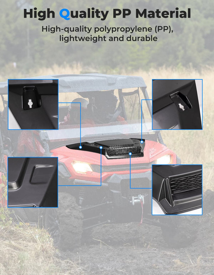 Sport Hood Scoop with Mesh for Pioneer 1000 2016-2025 - Kemimoto