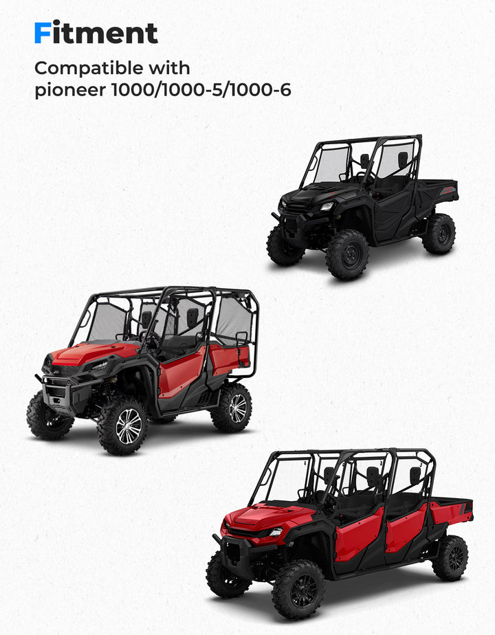 Sport Hood Scoop with LED Light for Pioneer 1000 3P/5P/6P - Kemimoto