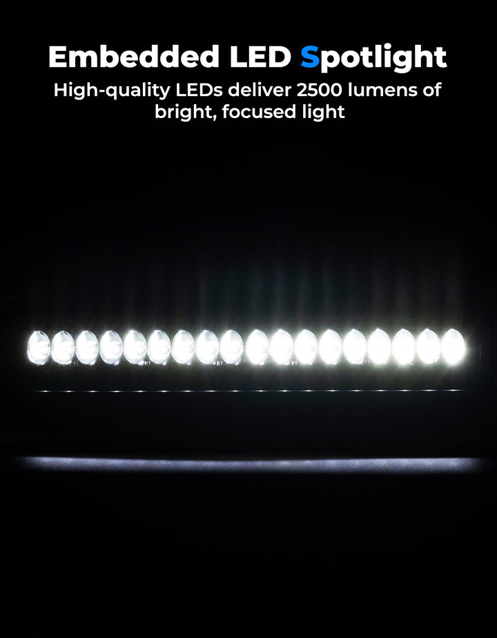 Sport Hood Scoop with LED Light for Pioneer 1000 3P/5P/6P - Kemimoto