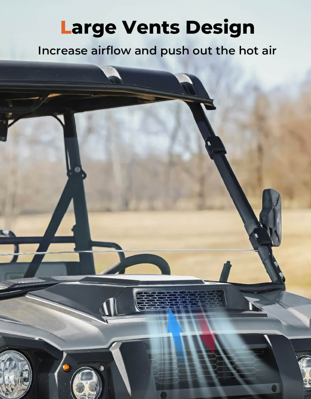 UTV Hood Scoop for Kawasaki Mule Pro FXT DXT DX FX - Kemimoto