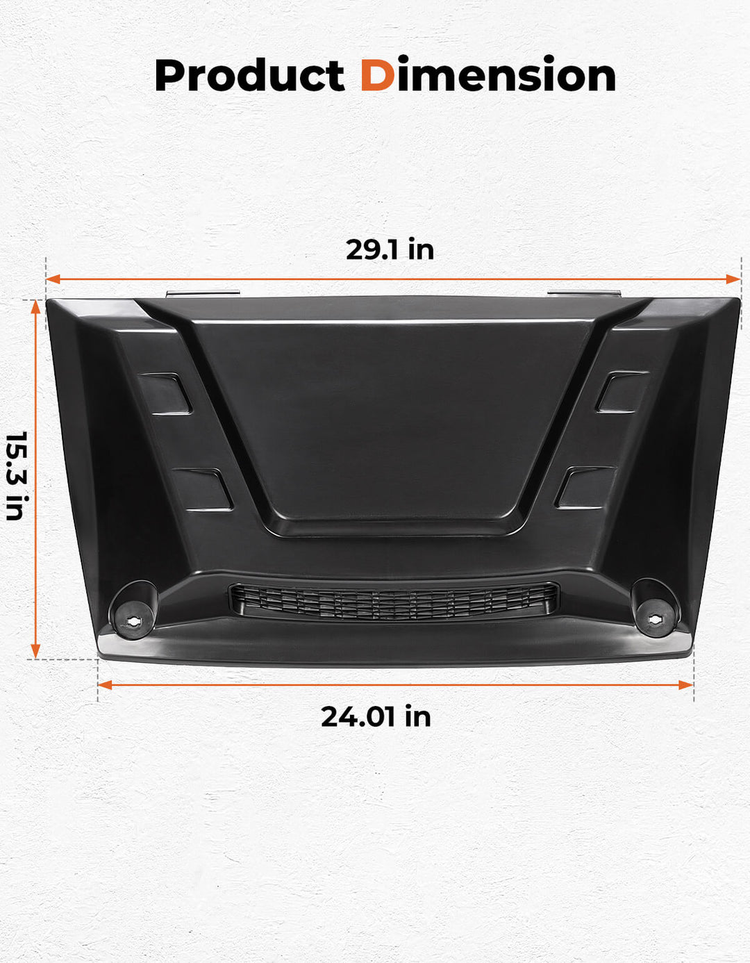 UTV Hood Scoop for Kawasaki Mule Pro FXT DXT DX FX - Kemimoto