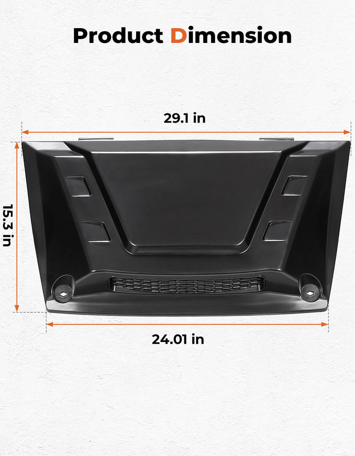 UTV Hood Scoop for Kawasaki Mule Pro FXT DXT DX FX - Kemimoto
