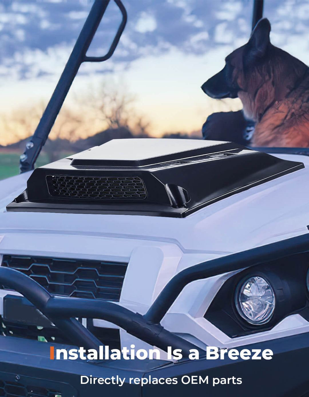 UTV Hood Scoop for Kawasaki Mule Pro FXT DXT DX FX - Kemimoto