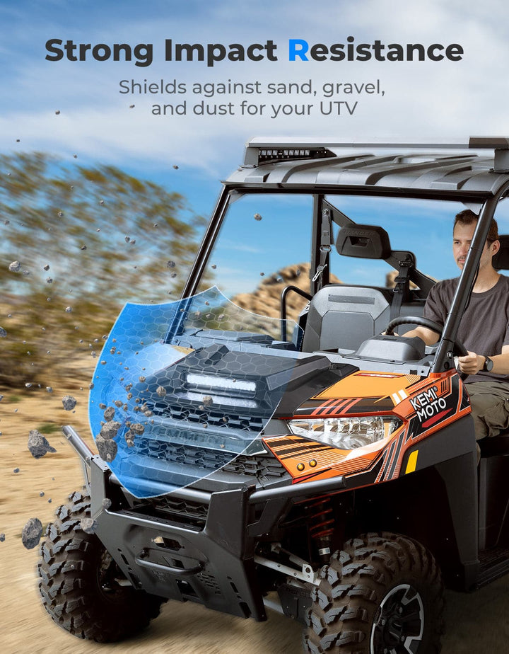 Hood Scoop with LED Spot Light for Polaris Ranger XP 1000/ Crew - Kemimoto
