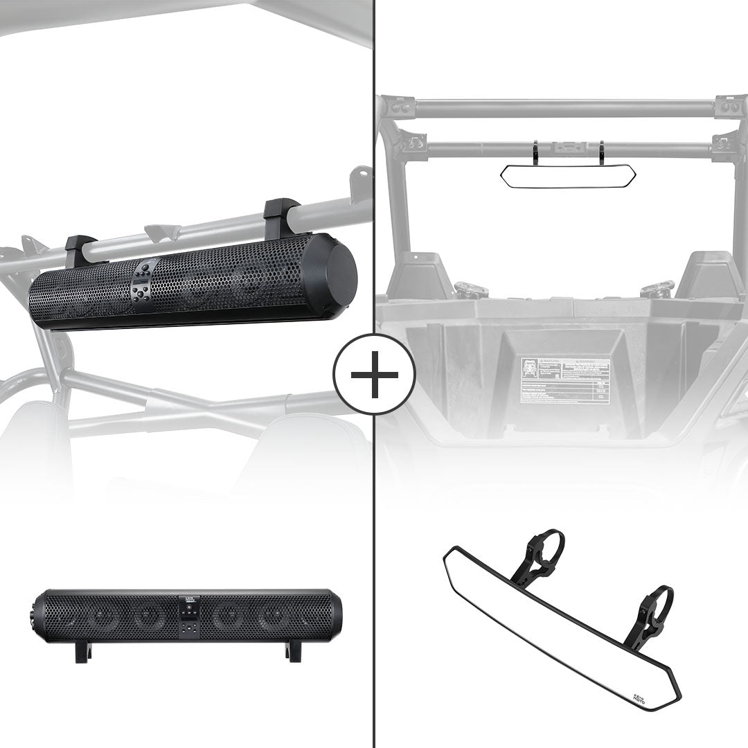 UTV Bluetooth Sound Bar & Rear View Mirror