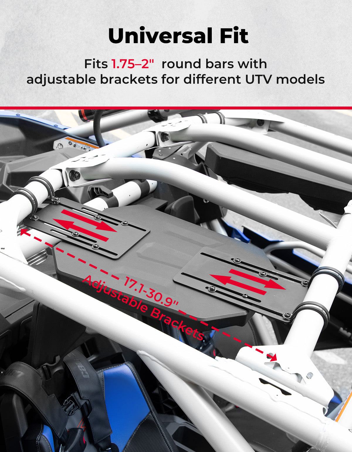 6.5'' UTV Bluetooth Sound System Speaker for Can Am Maverick X3/ RZR w/ 1.625''-1.9'' Roll Bar - Kemimoto