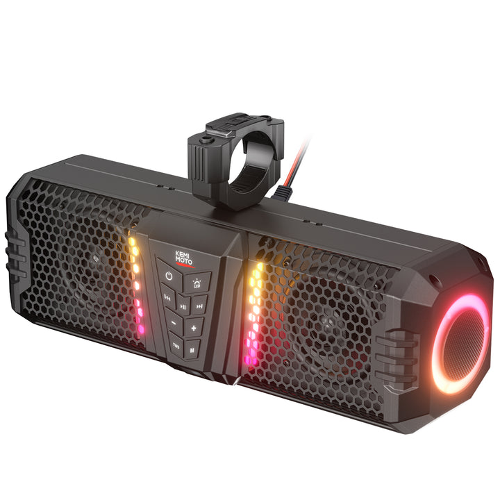 KEMIMOTO Midnight 40 16'' RGB Bluetooth Sound Bar for UTV Golf Cart Marine Boat - Kemimoto