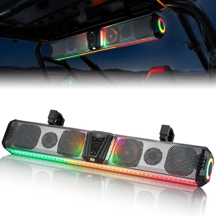 KEMIMOTO Midnight S80 Gen1.5 32" Aluminum 6-Speaker RGB Soundbar Silver