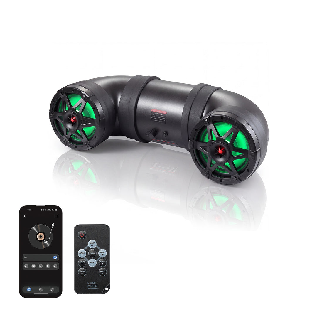 ATV Bluetooth Speaker 6.5" Sound Bar with RGB Lights for Polaris Can-Am