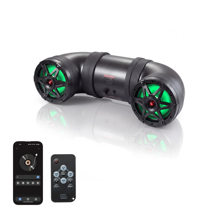 ATV Bluetooth Speaker 6.5" Sound Bar with RGB Lights for Polaris Can-Am