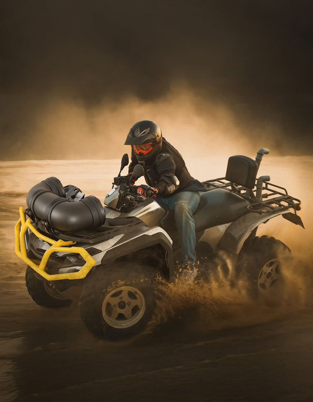 ATV Bluetooth Speaker 8" Sound Bar with RGB Lights for Polaris Can-Am - Kemimoto