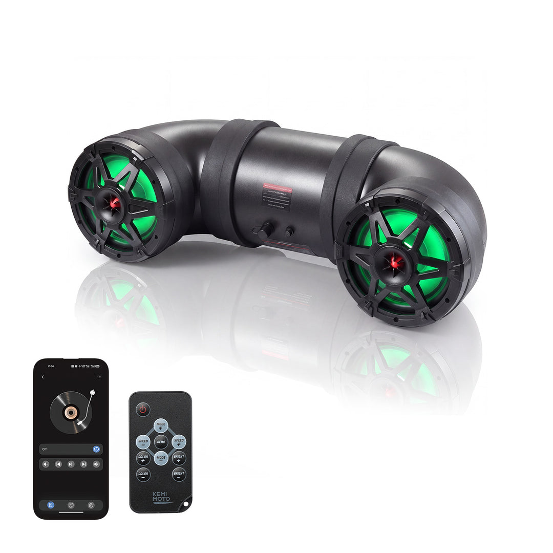 ATV Bluetooth Speaker 8" Sound Bar with RGB Lights for Polaris Can-Am