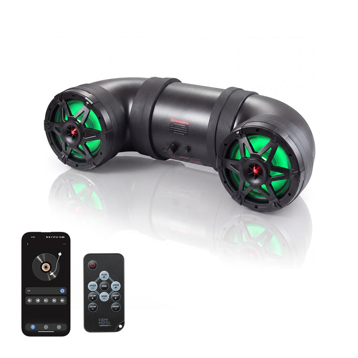 ATV Bluetooth Speaker 8" Sound Bar with RGB Lights for Polaris Can-Am