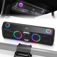 Midnight 90 Roof 34.25" Soundbar For Can-am Polaris UTV Bluetooth Speaker with Dual Subwoofers, IP66 Waterproof 10-Speaker System - Kemimoto