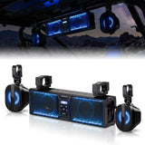 2.1CH 17" SoundBar Bluetooth For Polaris  Can am UTV/ATV Universal with RGB Lights 1''-2'' Roll Bar