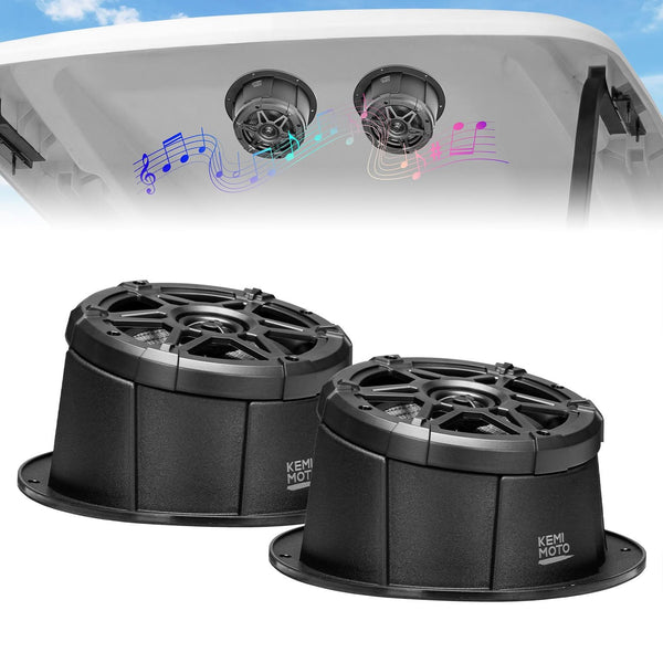 Universal 6.5" Speaker Pods with Enclosures (IPX5 Water-Resistant) - Kemimoto