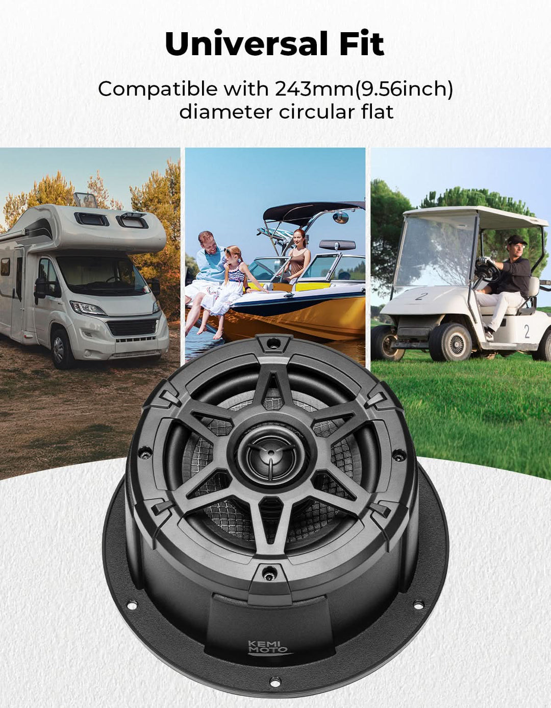 Universal 6.5" Speaker Pods with Enclosures (IPX5 Water-Resistant)